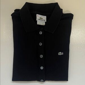 Lacoste Black Button-Up Polo